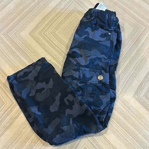 Bit’z Kids Boys Blue Camouflage Cargo Pants - Size 6/7 - Picture 1 of 8